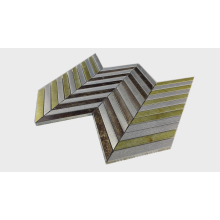 3d wall art metal mosaic herringbone mosaic tile for home decoration